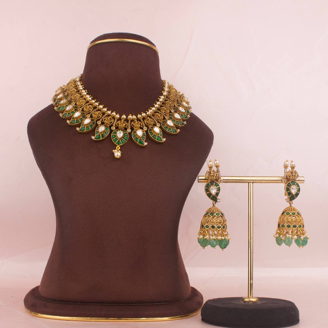 Traditional Jadau Kundan x Nakshi Laxmi Devi Necklace Set