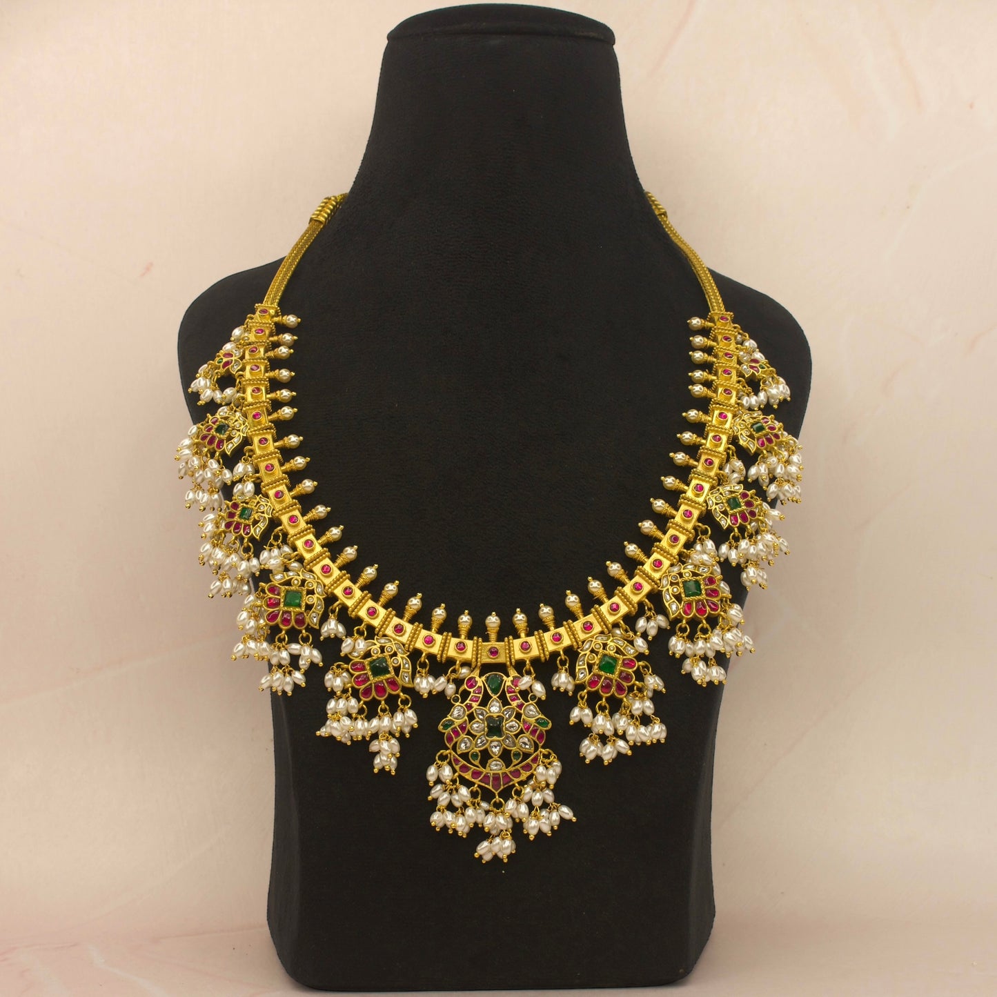 Bridal Guttapusalu Jadau Kundan Necklace