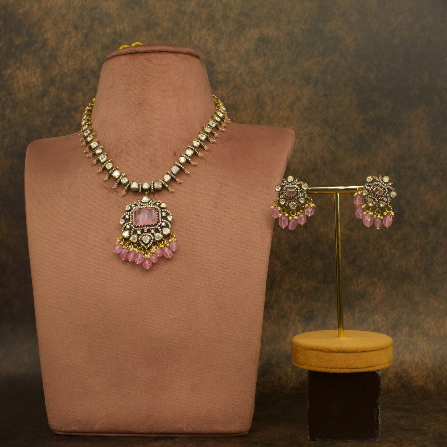 Victorian Polki Delight Necklace Set