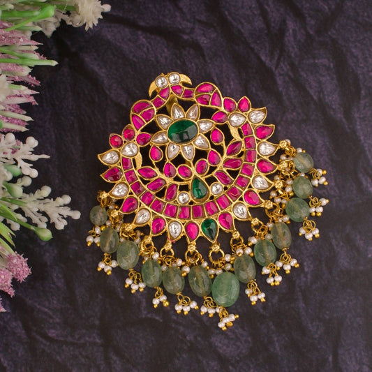 Bridal Gold Inspired Design Jadau Kundan Pendant