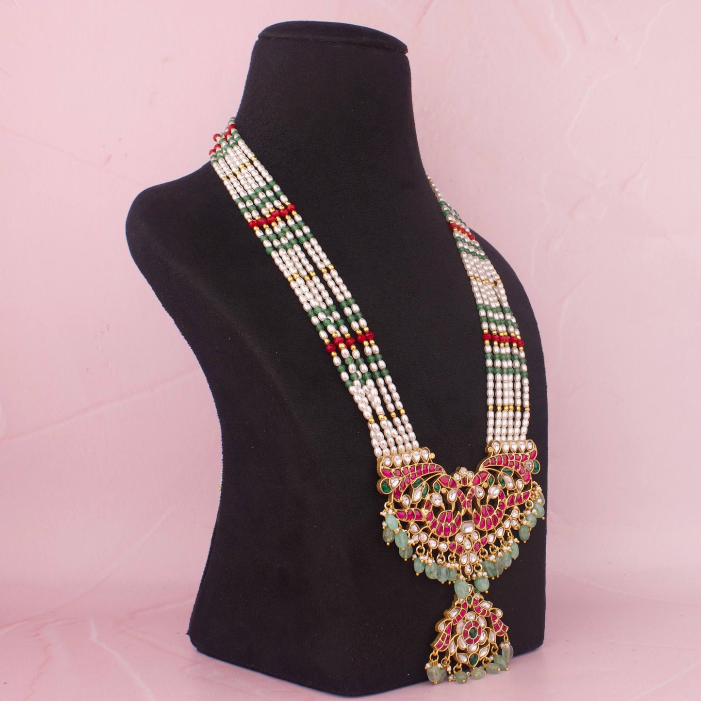 Gold Inspired Designer Jadau Kundan Rani Haar