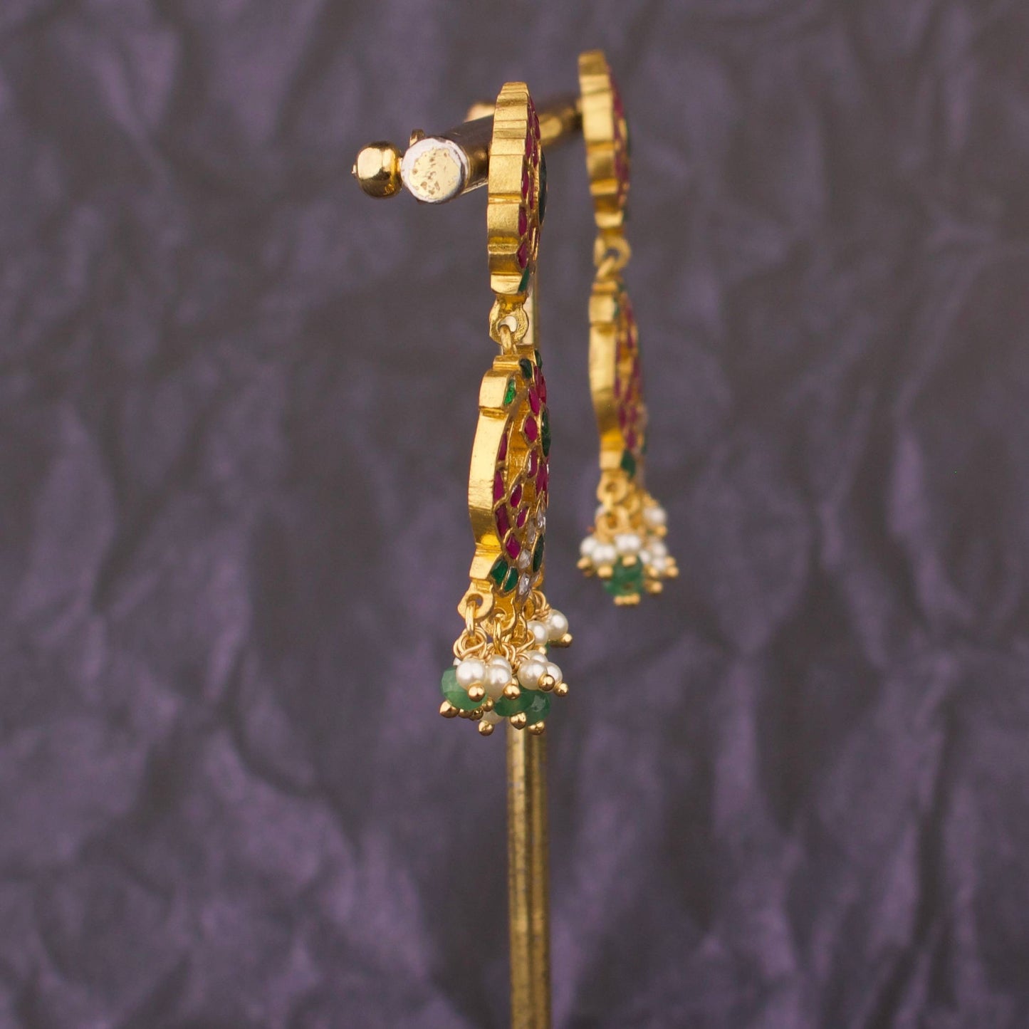 Enchanting Floral Jadau Kundan Earrings