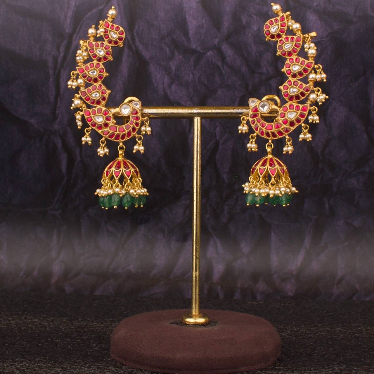 Bridal Jadau Kundan Earcuff / Fullkaan Earrings