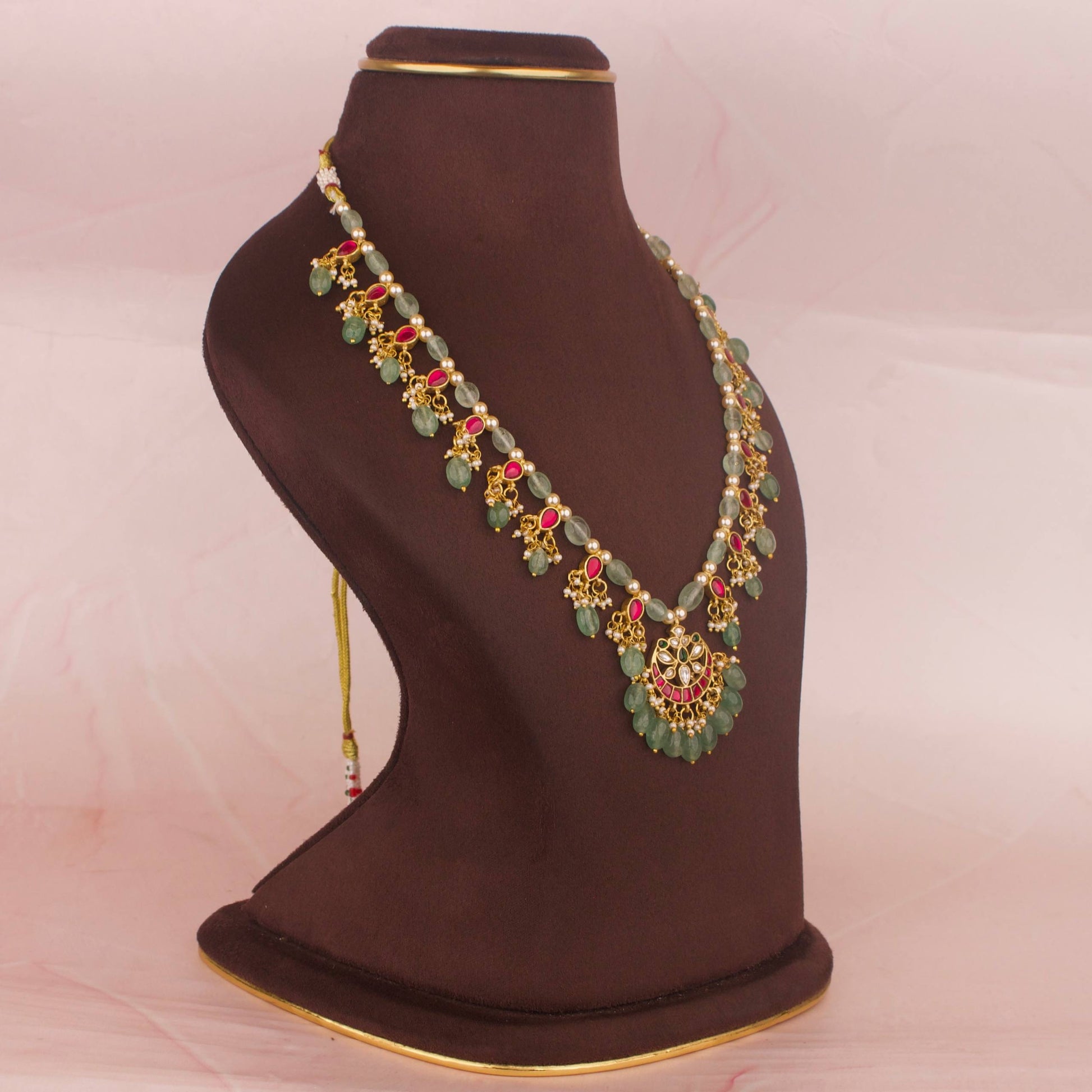 Sleek Jadau Kundan Beads Necklace – Party Wear Bestseller
