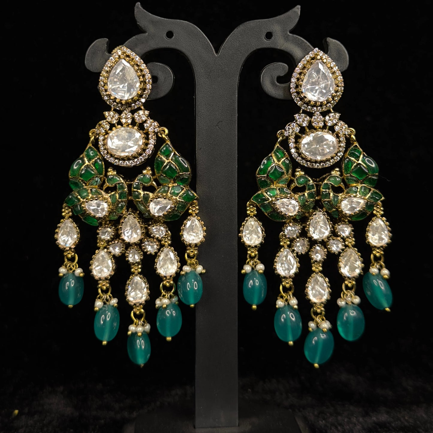Timeless Victorian x Jadau Earrings with freshwater pearls