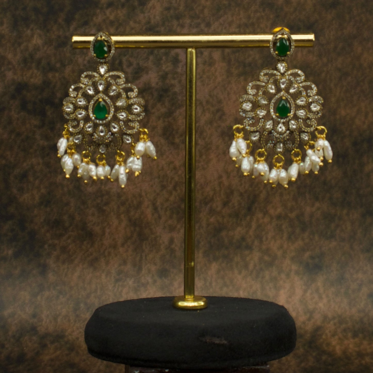 Bridal Victorian Guttapusalu Haram With Earrings