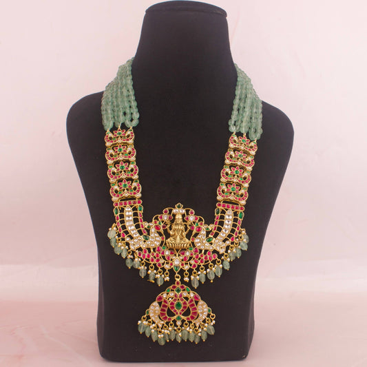 Divine Laxmi Devi Jadau Kundan Beads Mala