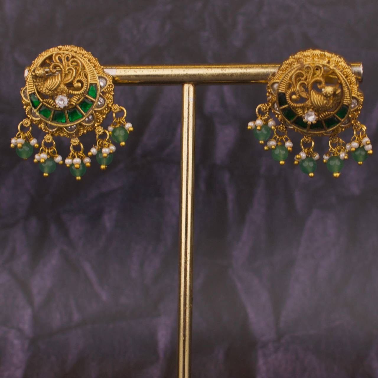 Nakas Kundan Stud Earrings