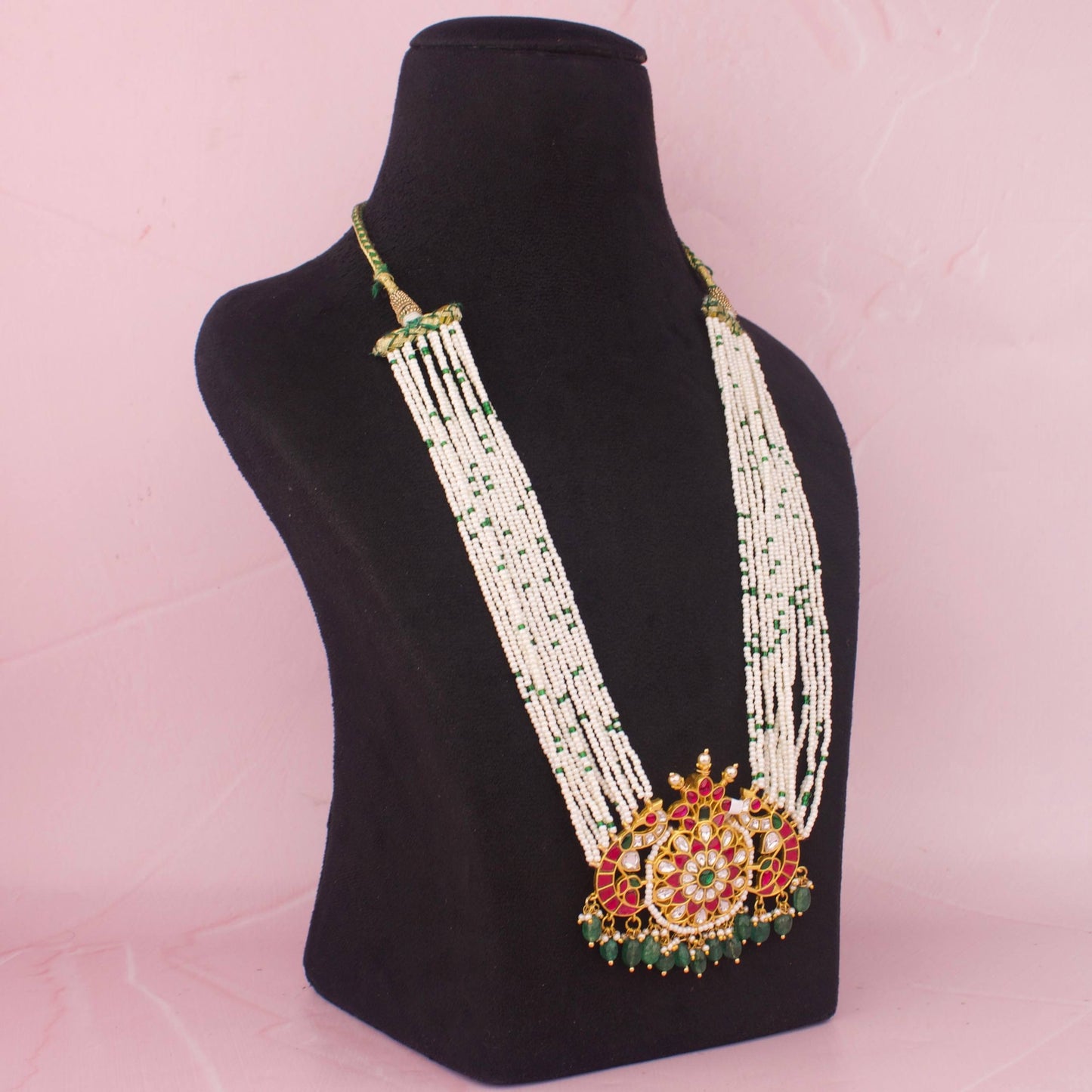 Gold Inspired Jadau Kundan Pearl Necklace