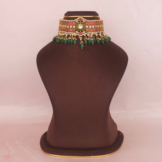 Exquisite Bridal Jadau Kundan Neck Cover Choker