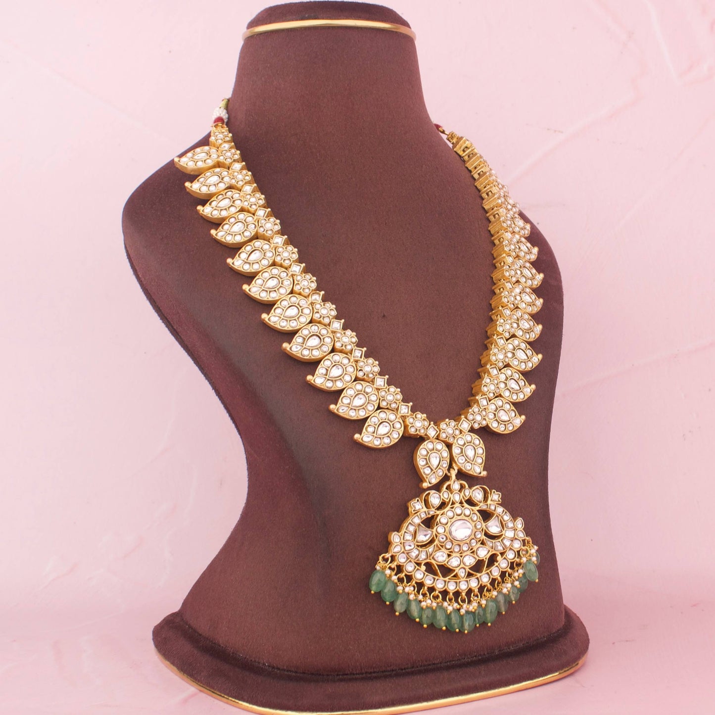 Exclusive Jadau Kundan Reversible 2 In 1 Mango Harm