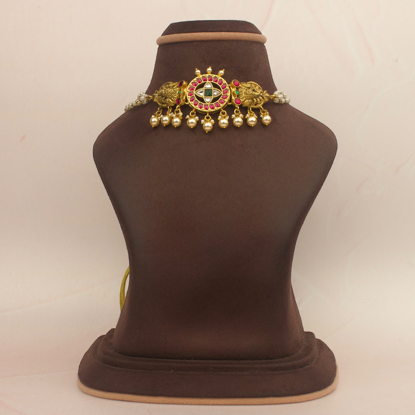 Nakshi Kundan Pearl Choker