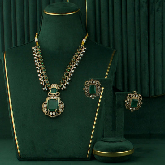 Nita Ambani Inspired Short Victorian Necklace Set