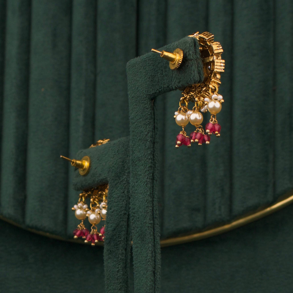 Radiant Victorian Stud Earrings With Hangings
