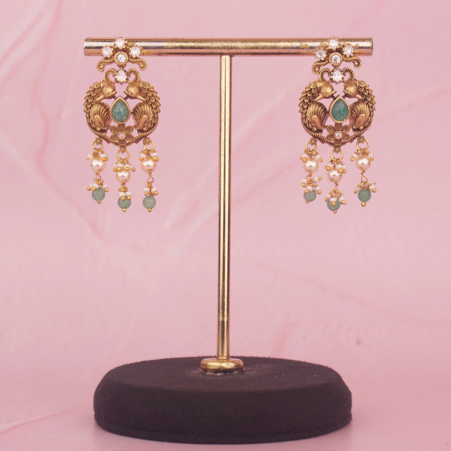 Antique Gold Jadau Kundan Nakshi Kundan Polki Choker Set