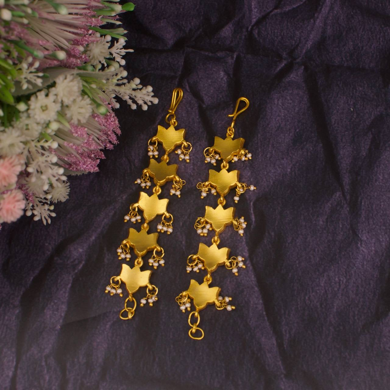 Jadau Kundan Mattil Earchain