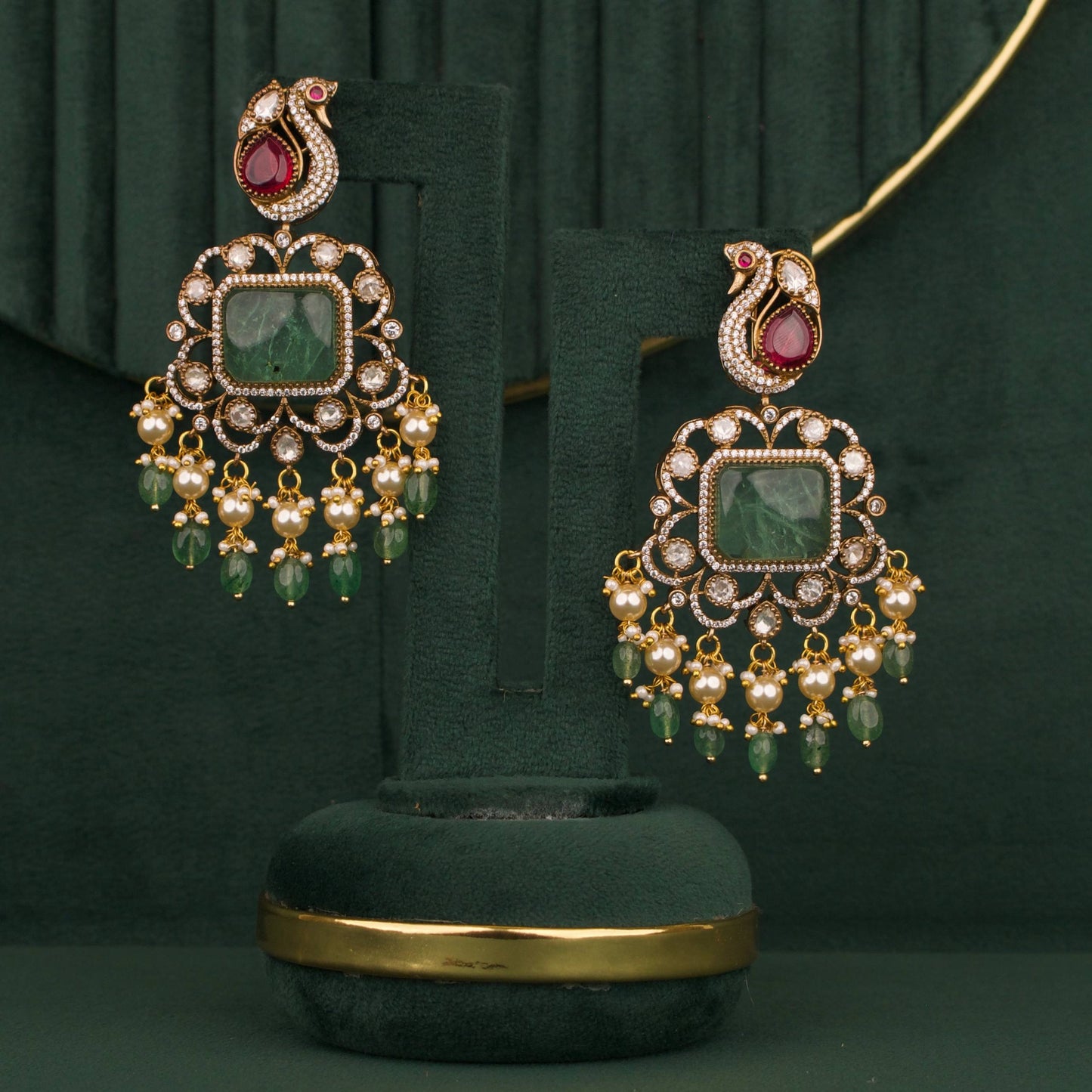 Gold Inspired Victorian Polki - Designer Necklace Sets