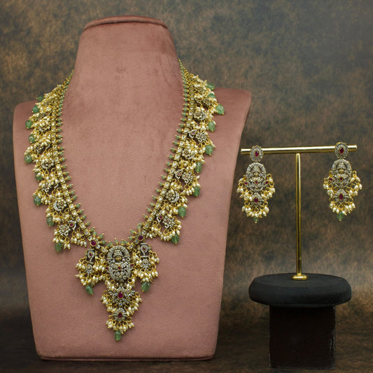 Divine Majesty: Victorian Necklace Set with Lord Motif with High quality Victorian finish