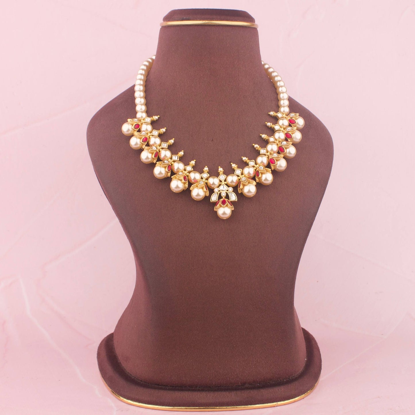 Fresh Water Pearls Mala With Matching Earrings
