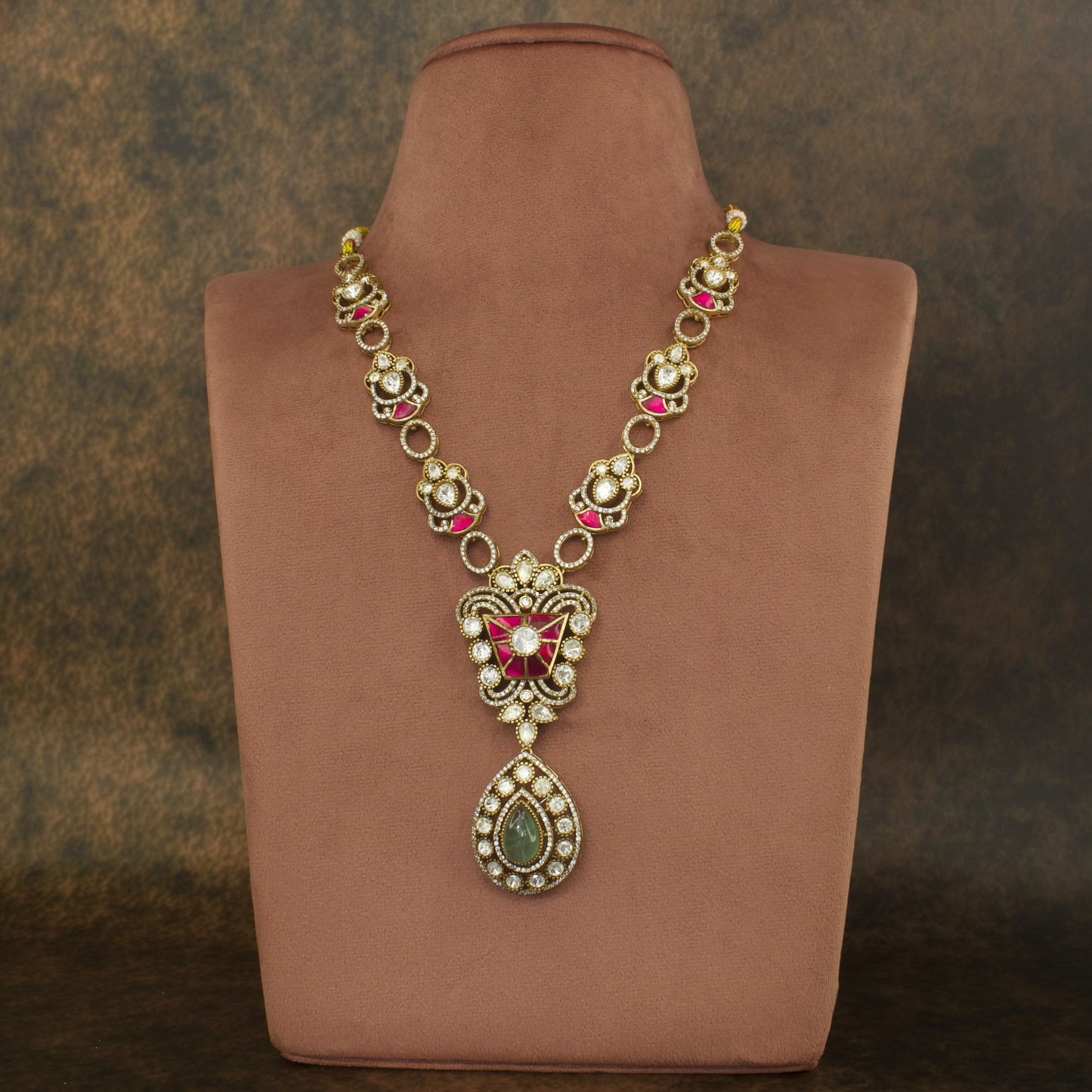 Fusion Victorian Polki Necklace Set