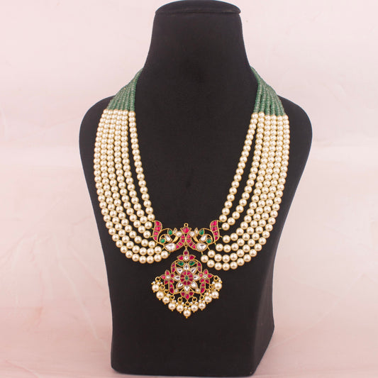 Regal Jadau Kundan Pearls & Beads Rani Haram