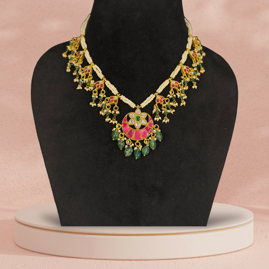 Majestic Jadau Beads Necklace