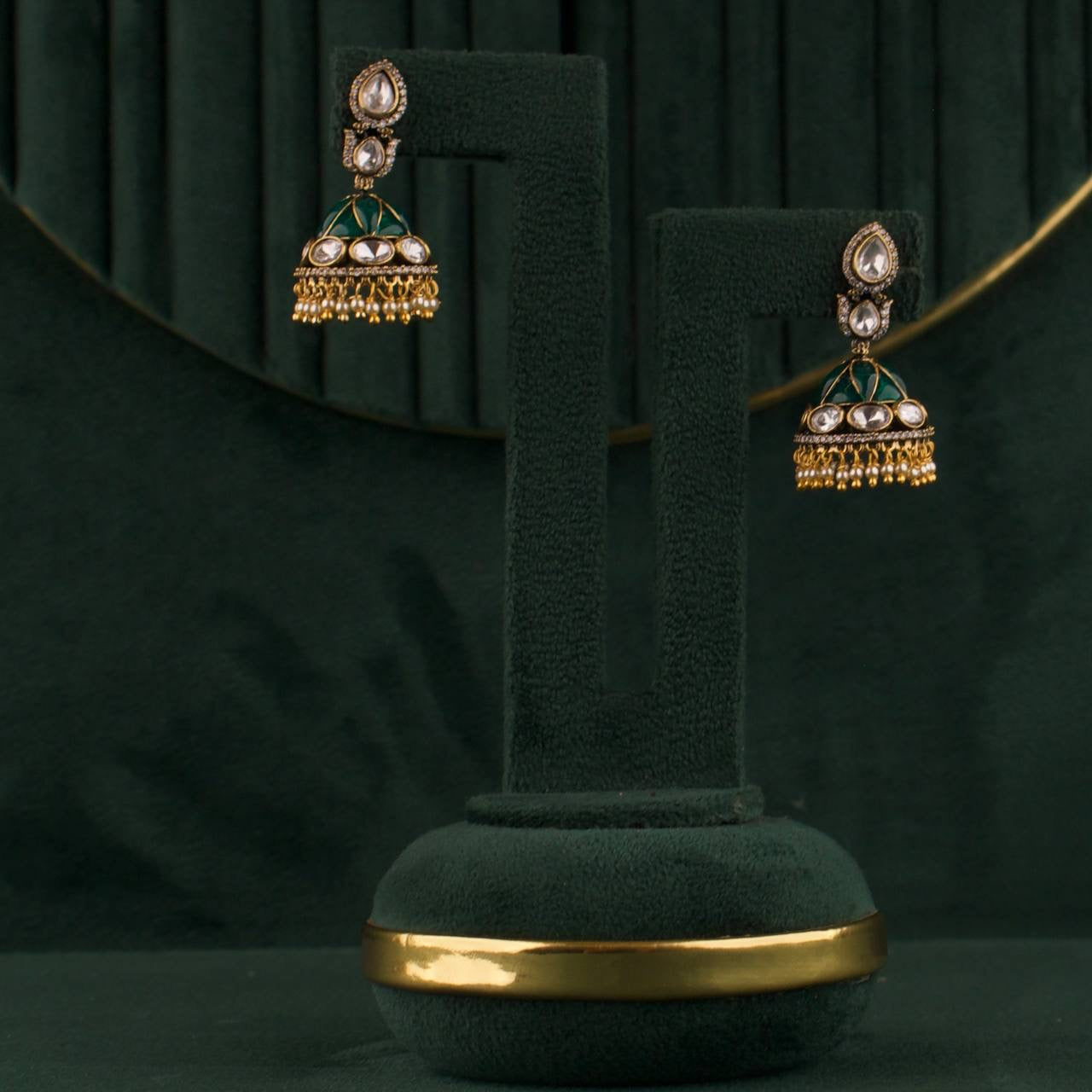 Victorian Fusion Jhumki Earrings