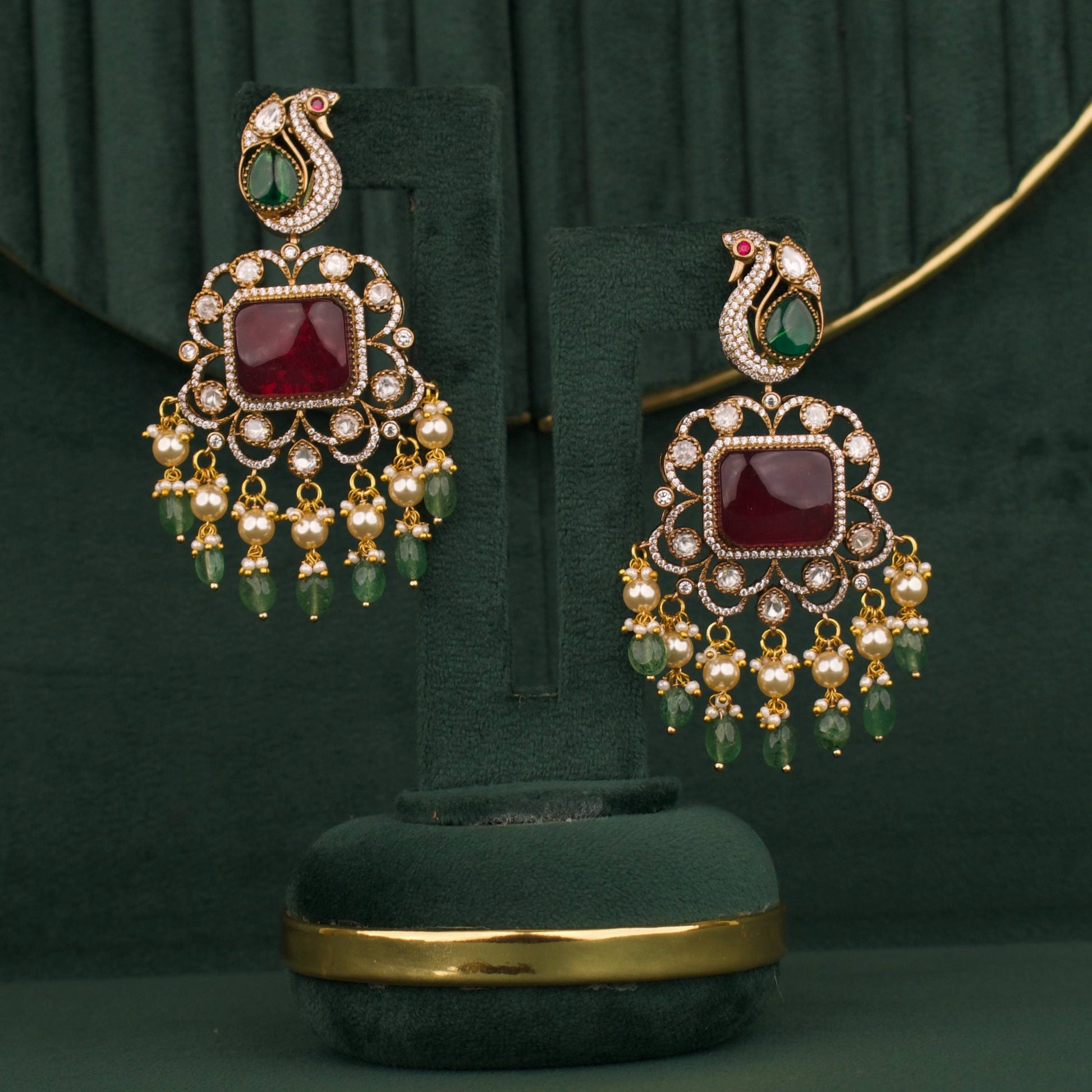 Gold Inspired Victorian Polki - Designer Necklace Sets