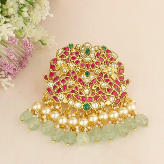 Classic Jadau Kundan Locket Guttapusalu Hangings