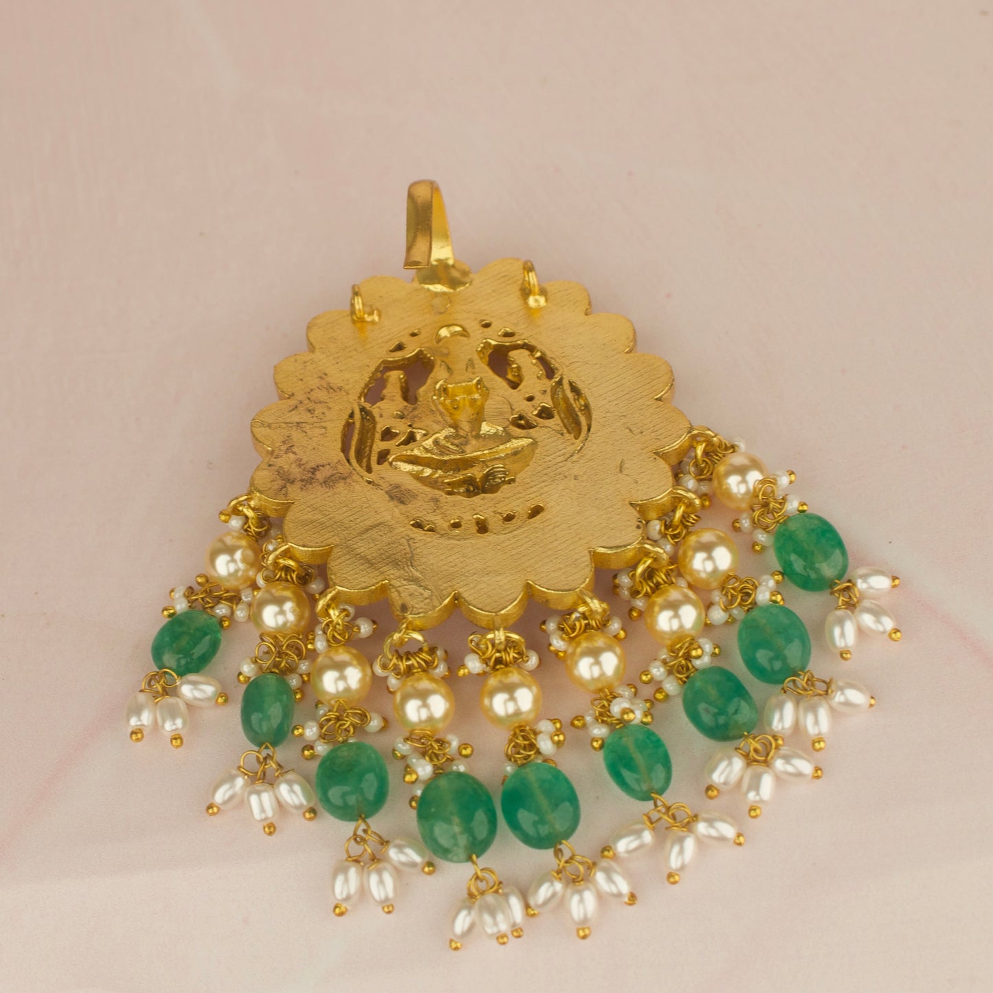 Divine Laxmi Devi Jadau Kundan Pendant