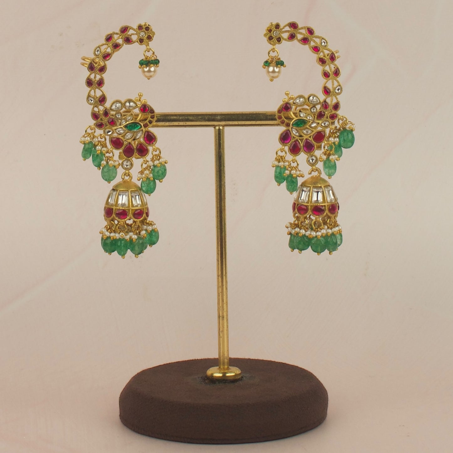 Enchanting Fullkaan Jadau Kundan Jhumka Earrings