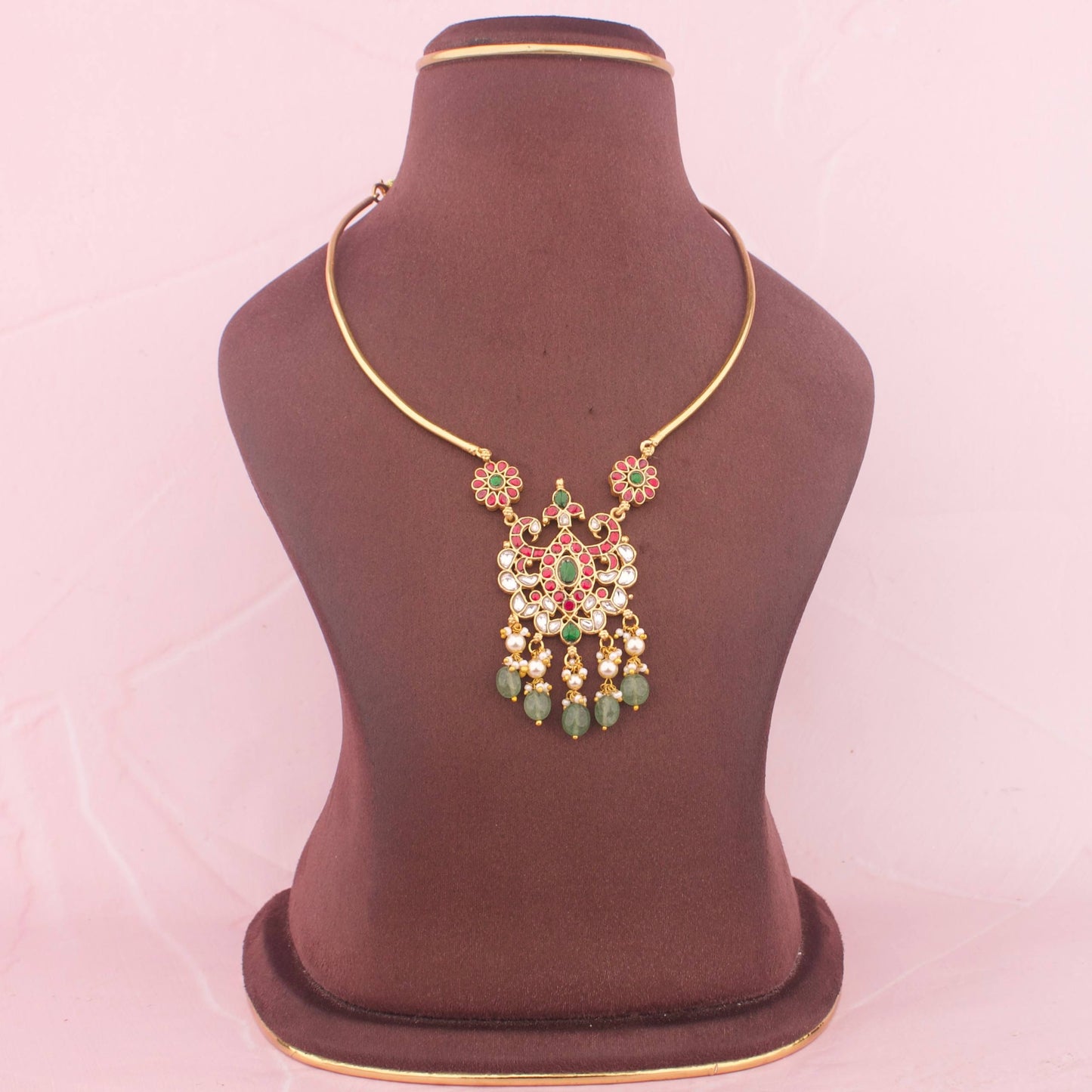 Gold Style Jadau Kundan Kanti Necklace