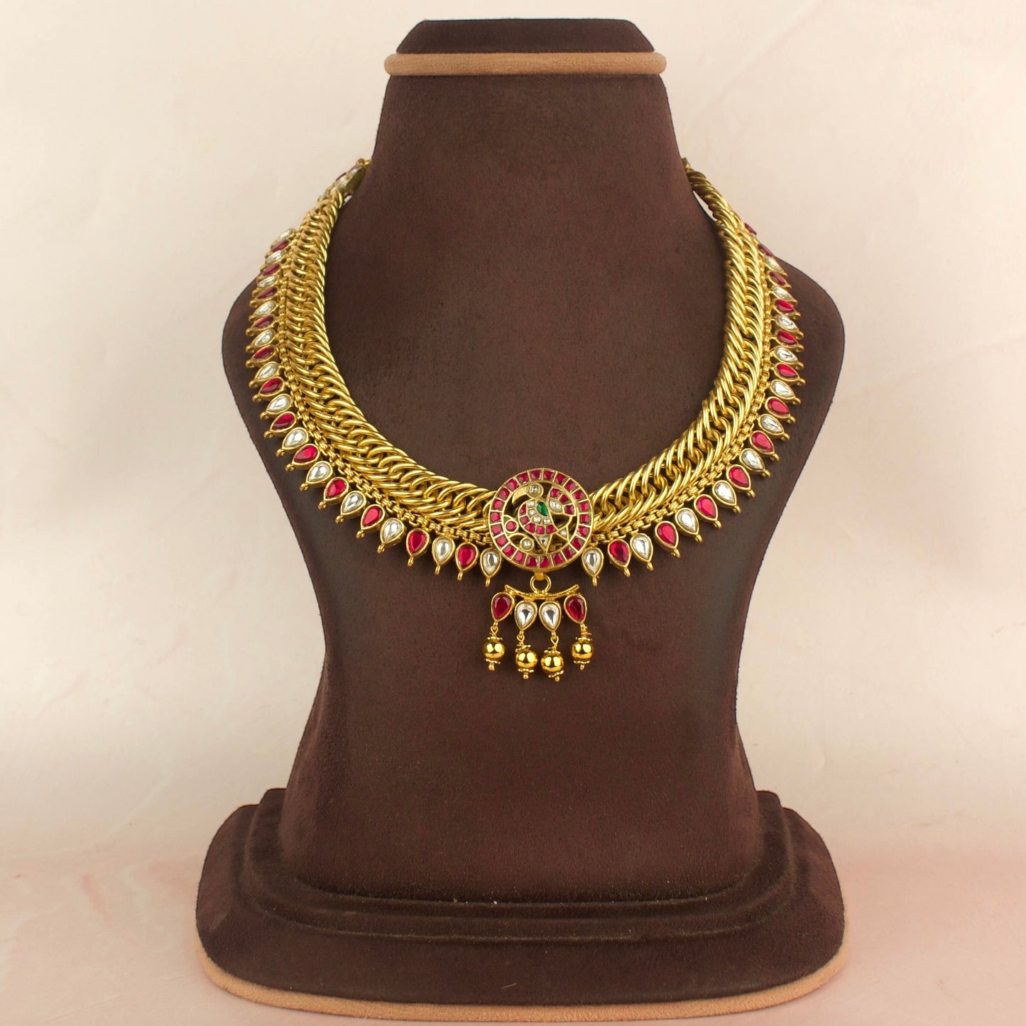 Gold Style 3 in 1 Jalebi Necklace