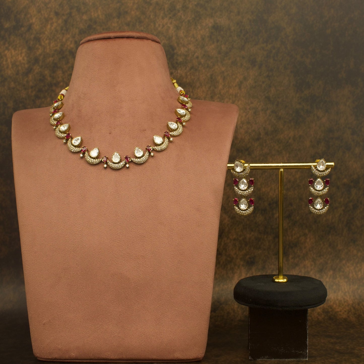 Victorian Polki Radiance Necklace Set