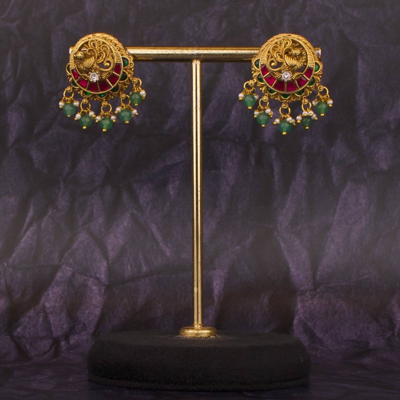 Nakas Kundan Stud Earrings