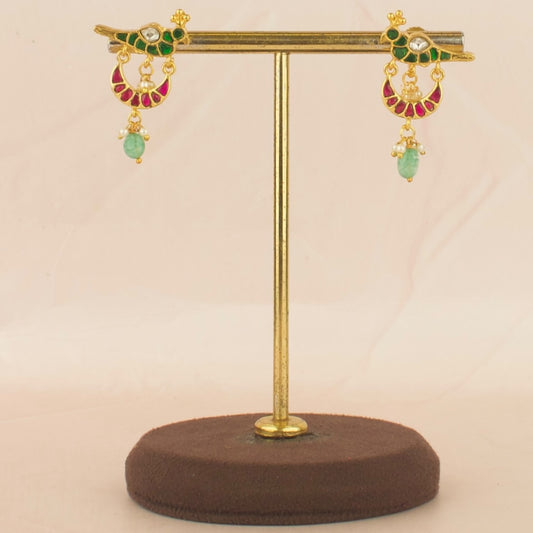 Classic Chandbali Design Jadau Kundan Locket Chand Bali