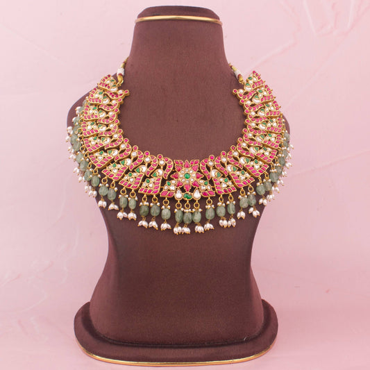 Bridal Jadau Kundan Peacock Design Necklace