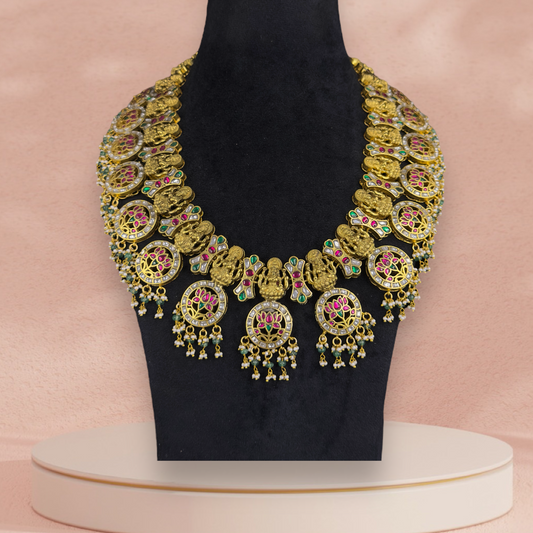 Heavy Jadau Kundan Bottu Mala Necklace for Bridal wear
