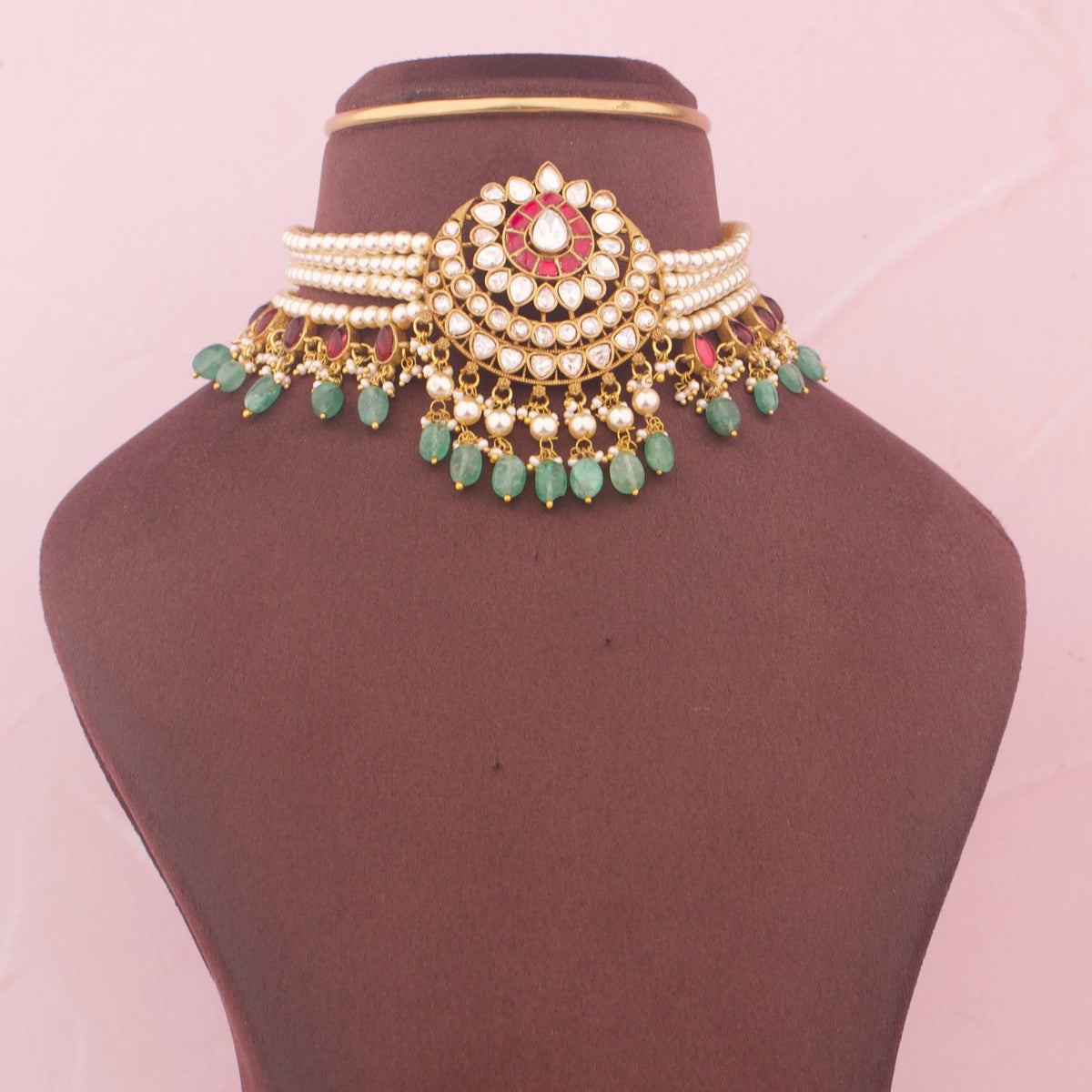 Ethnic Jadau Kundan Choker With Earrings