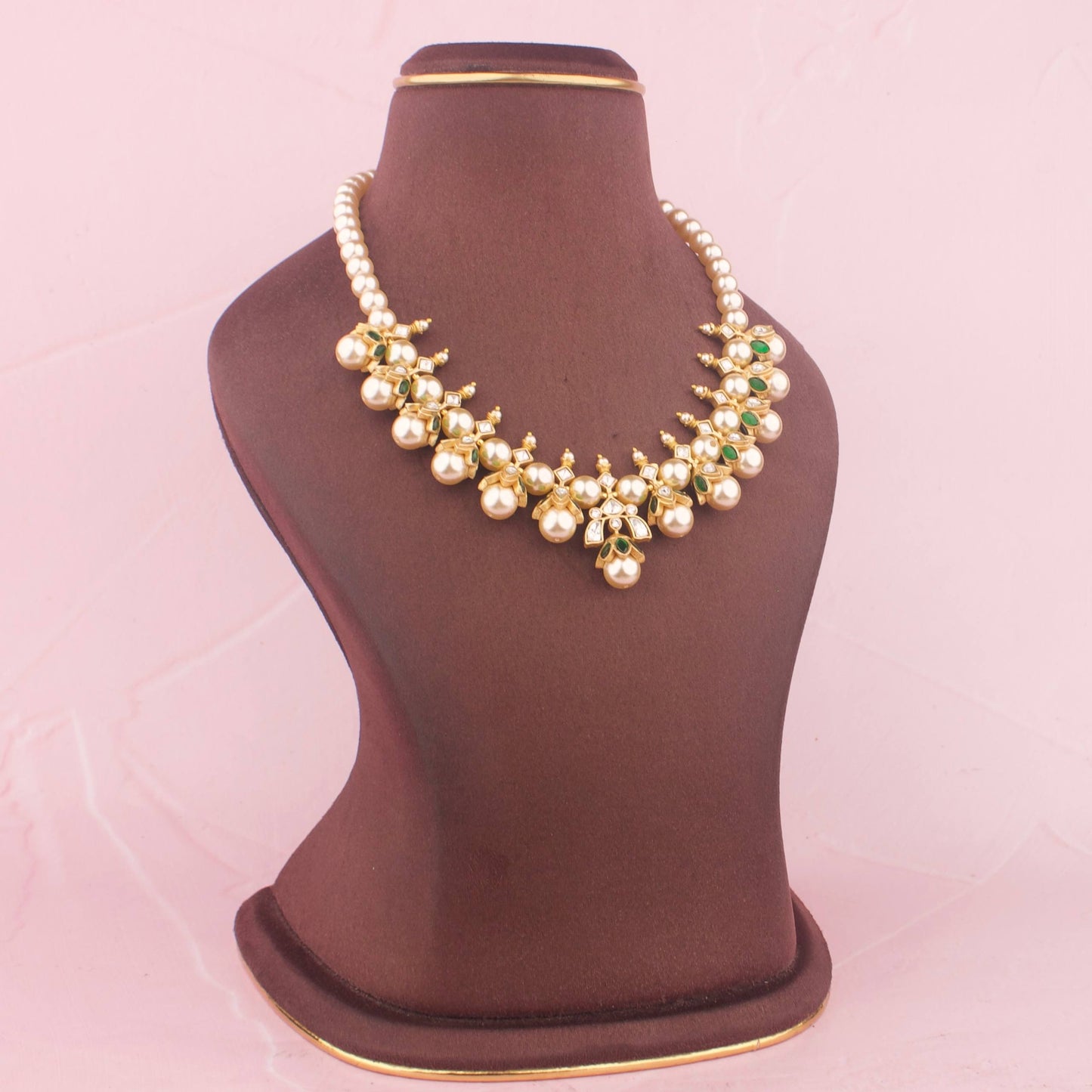 Fresh Water Pearls Mala With Matching Earrings