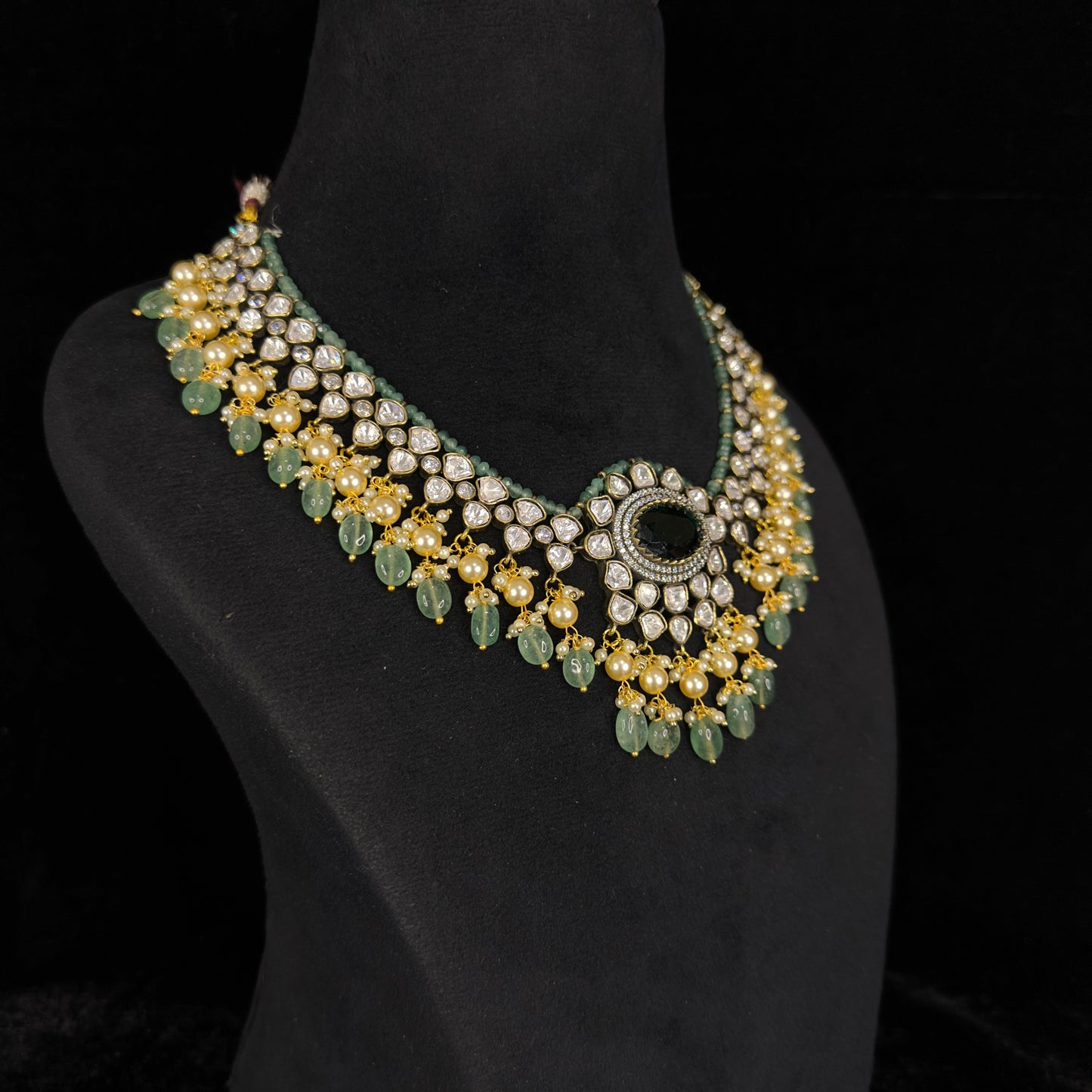 Classic Victorian Beads & Pearls Necklace Set