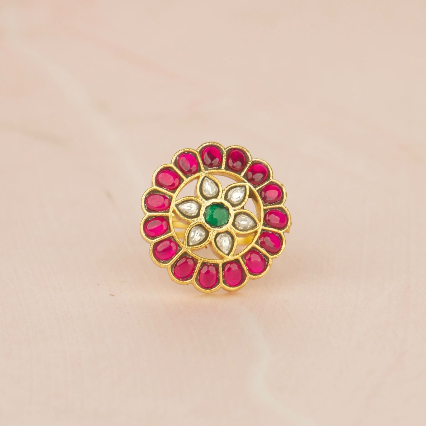 Jadau Kundan Adjustable Finger Ring