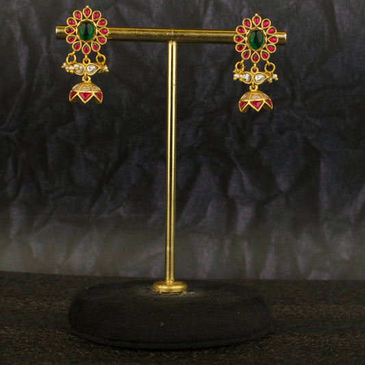 Unique Jadau Kundan Mini Jhumki Earrings