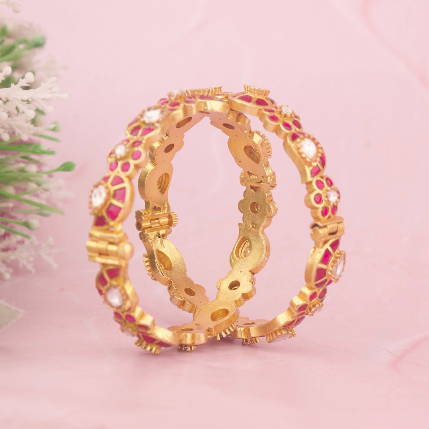 Mango Design Jadau Kundan Bangles