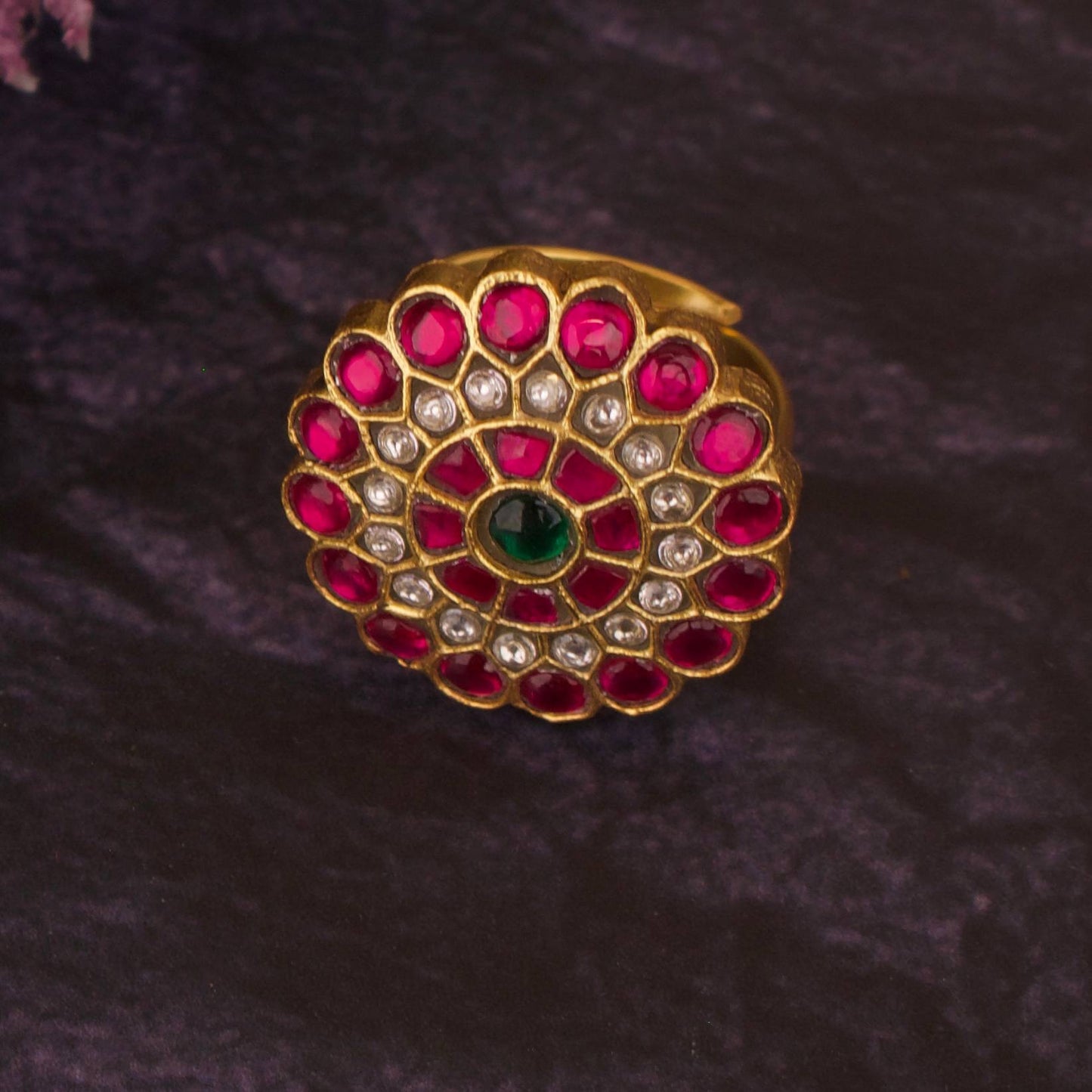 Good Inspired Jadau Kundan Finger Rings - Sleek Finger Ring