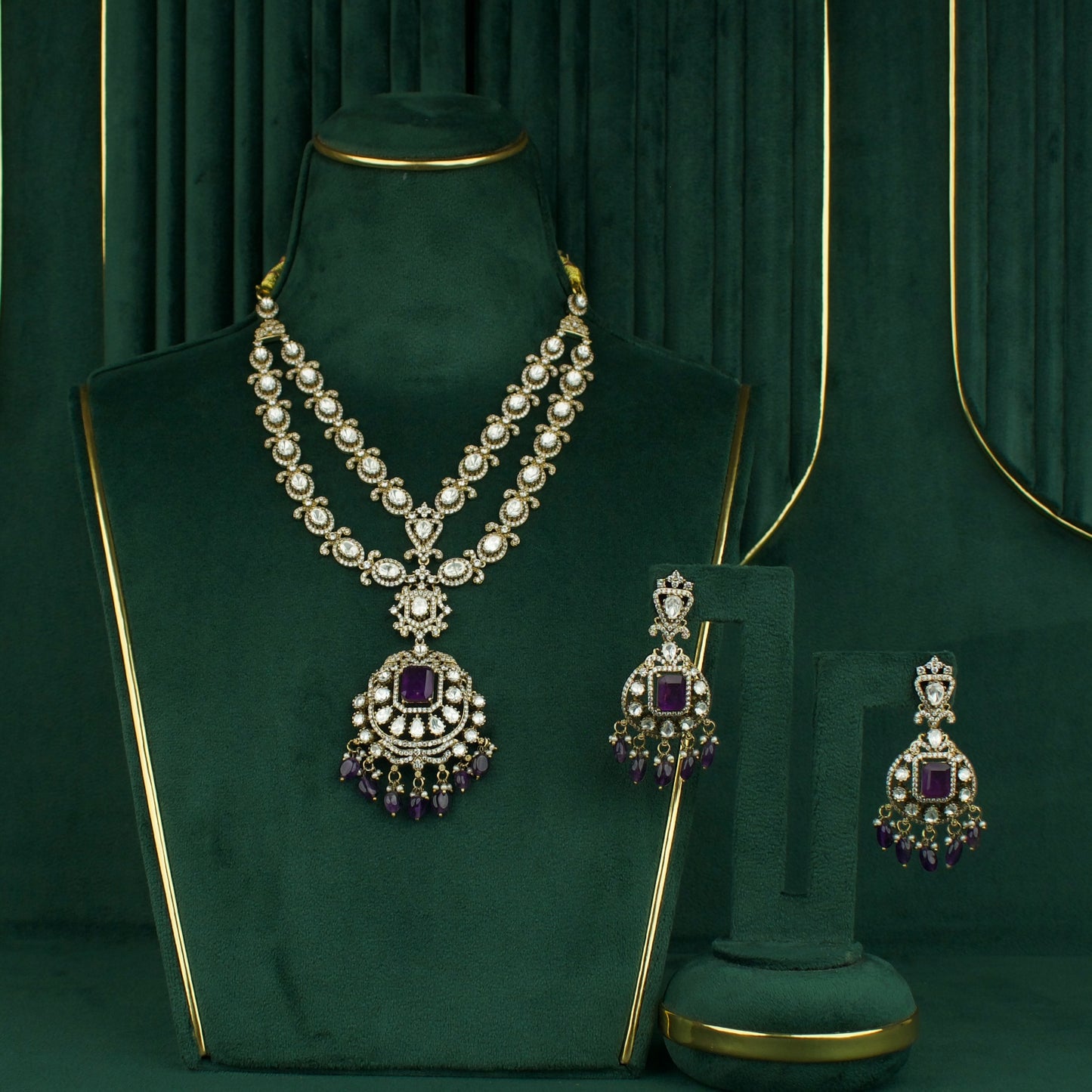 Victorian Grace Polki Necklace Set