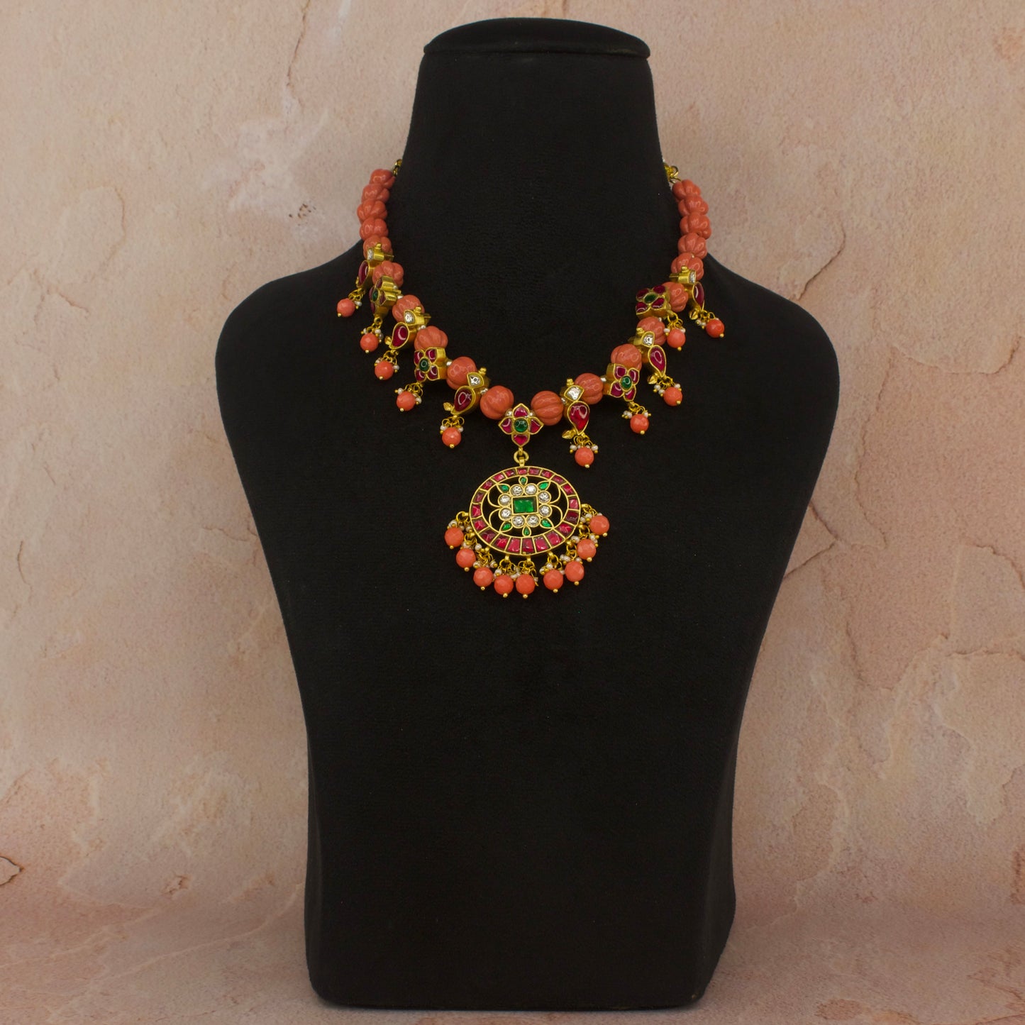 Jadau Kundan Beads Necklace Set