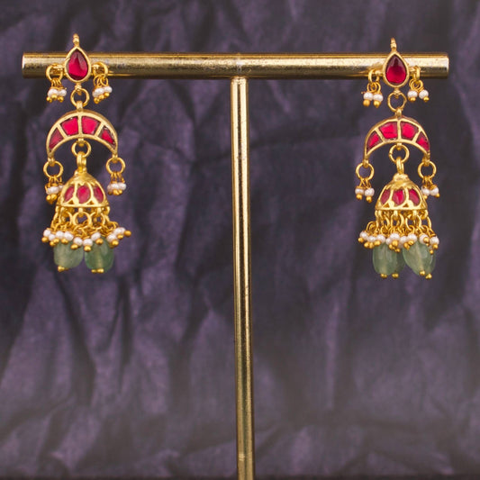 Timeless Jadau Kundan Step By Step Jhumki Earrings