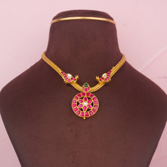 Unique Jadau Kundan Nantad Chian Necklace