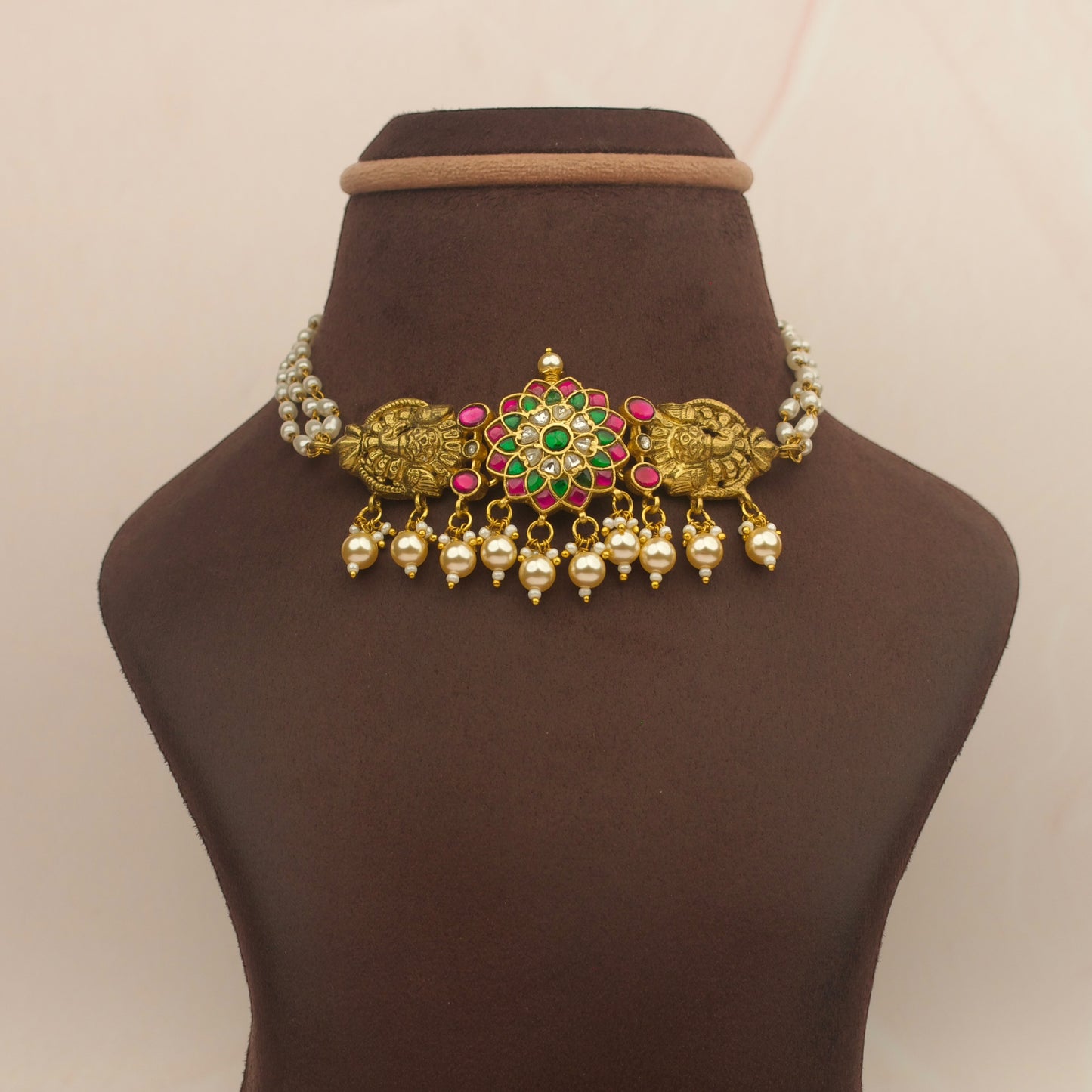 Nakshi Jadau Kundan Pearl Choker